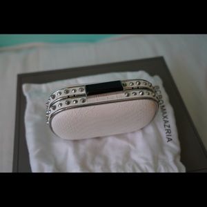 BCBGMaxAzria Alexa White Embossed Clutch Bag